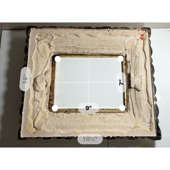 Chippendale frame with gold and red floral design - Picture 3 of 3